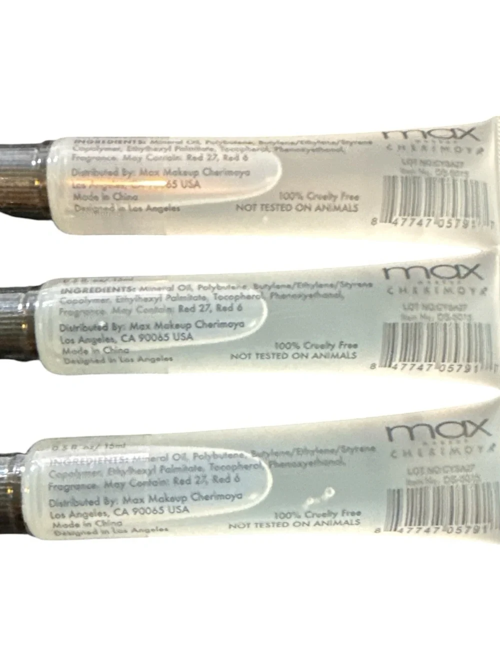 Max Cherimoya Clear Lip Gloss - Clears Set of 3 #7092614-P